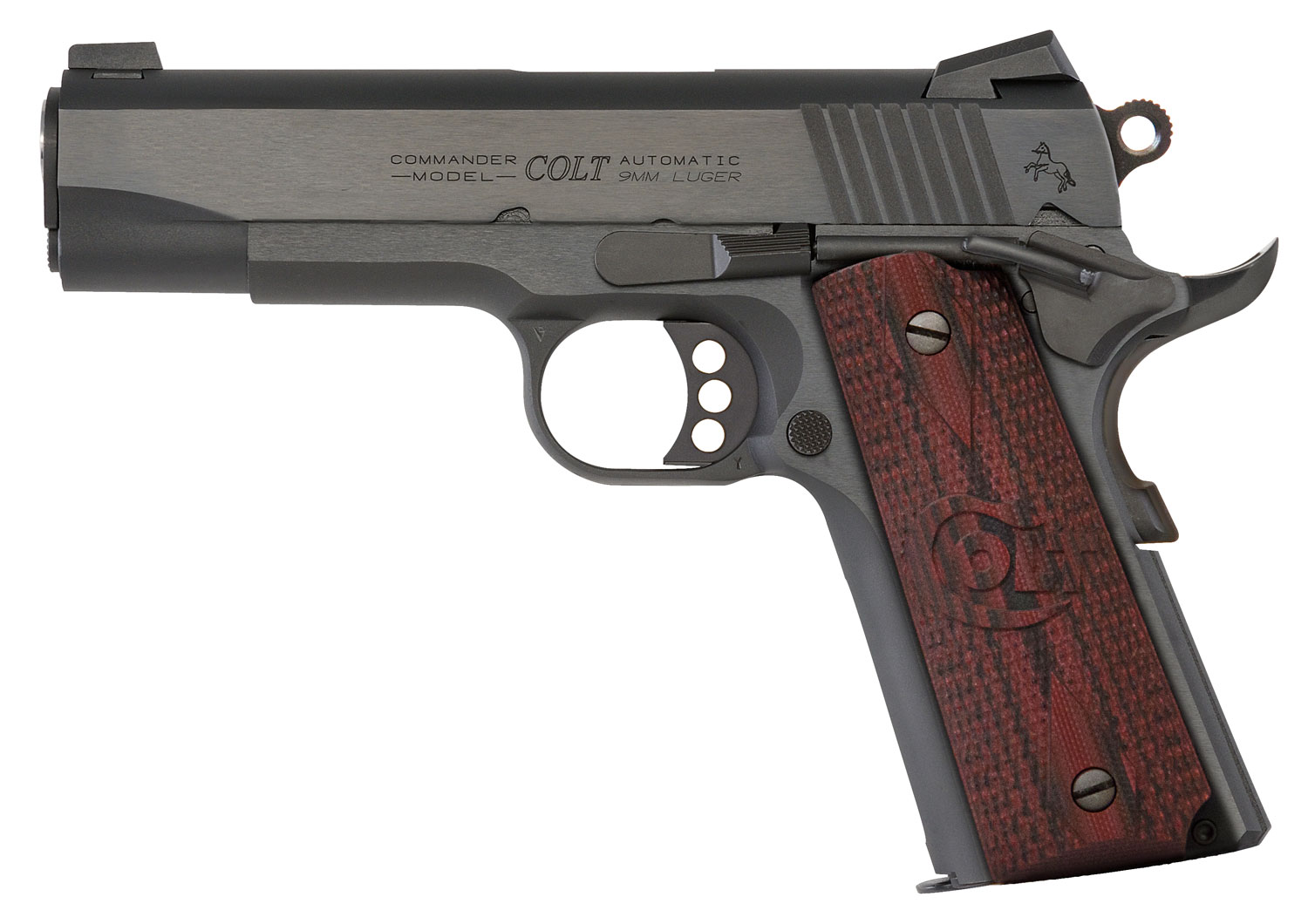 Colt Mfg O4942xe 1911 Combat Commander 9mm Luger 425 91 Blued Carbon Steel Black Cherry G10 7077